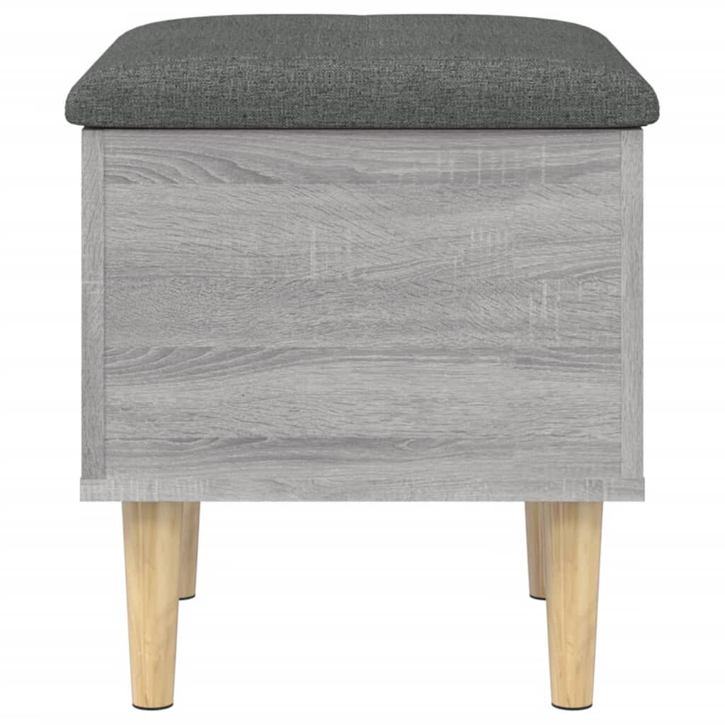 vidaXL Παγκάκι Αποθήκευσης Γκρι Sonoma 42 x 42 x 46 εκ. Επεξεργ. Ξύλο