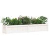 vidaXL Ζαρντινιέρα Λευκή 180 x 31 x 31 εκ. από Μασίφ Ξύλο Πεύκου