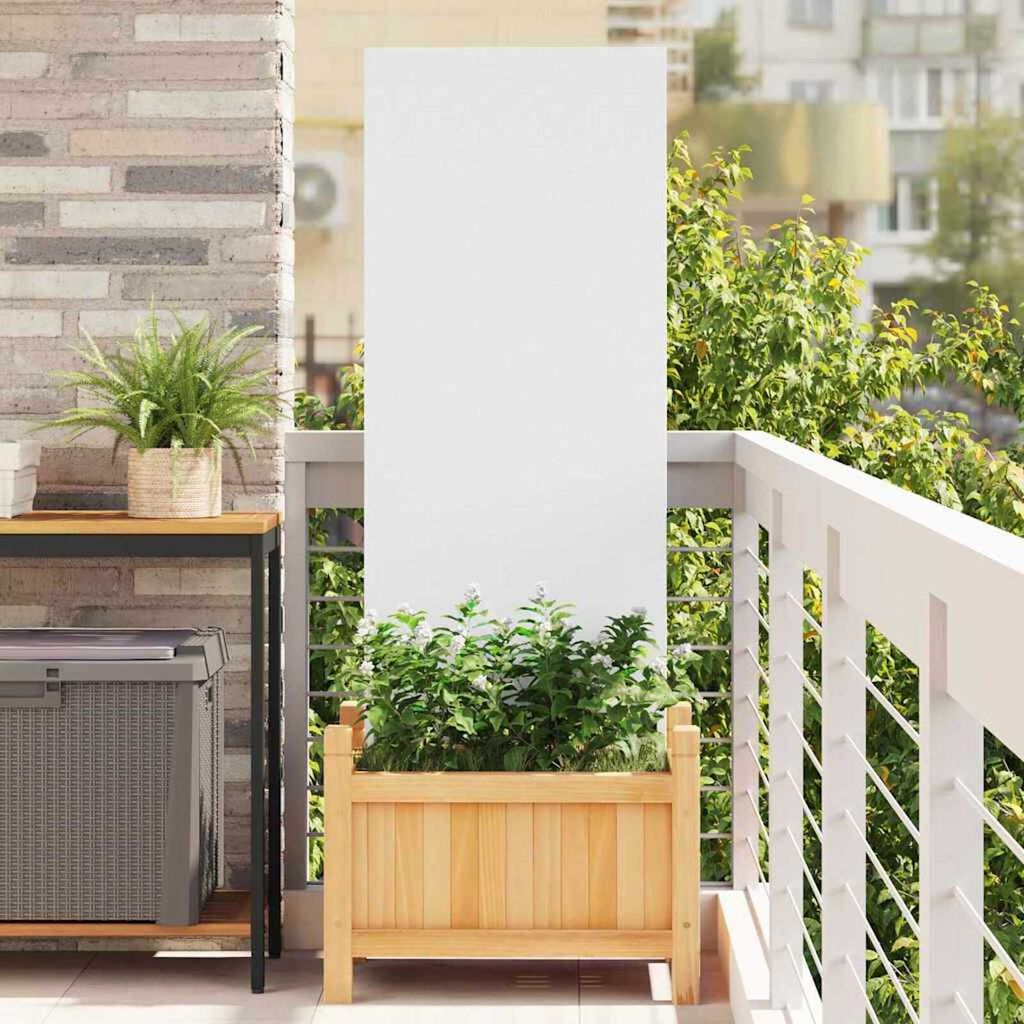 vidaXL Διακοσμητική Πλάκα Κήπου Άλλο Λευκό 50 x 140 cm