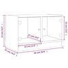 vidaXL Βοηθητικό Ντουλάπι Καφέ Δρυς 68x37x42 εκ. Γυάλινες Πόρτες