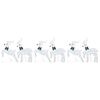vidaXL LED Ρούντερ 6 pcs Ασημί ύφασμα