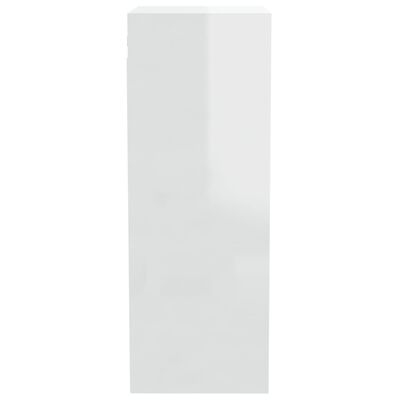 vidaXL Ντουλάπι Τοίχου Γυαλιστερό Λευκό 34,5x32,5x90 εκ. Επεξεργ. Ξύλο