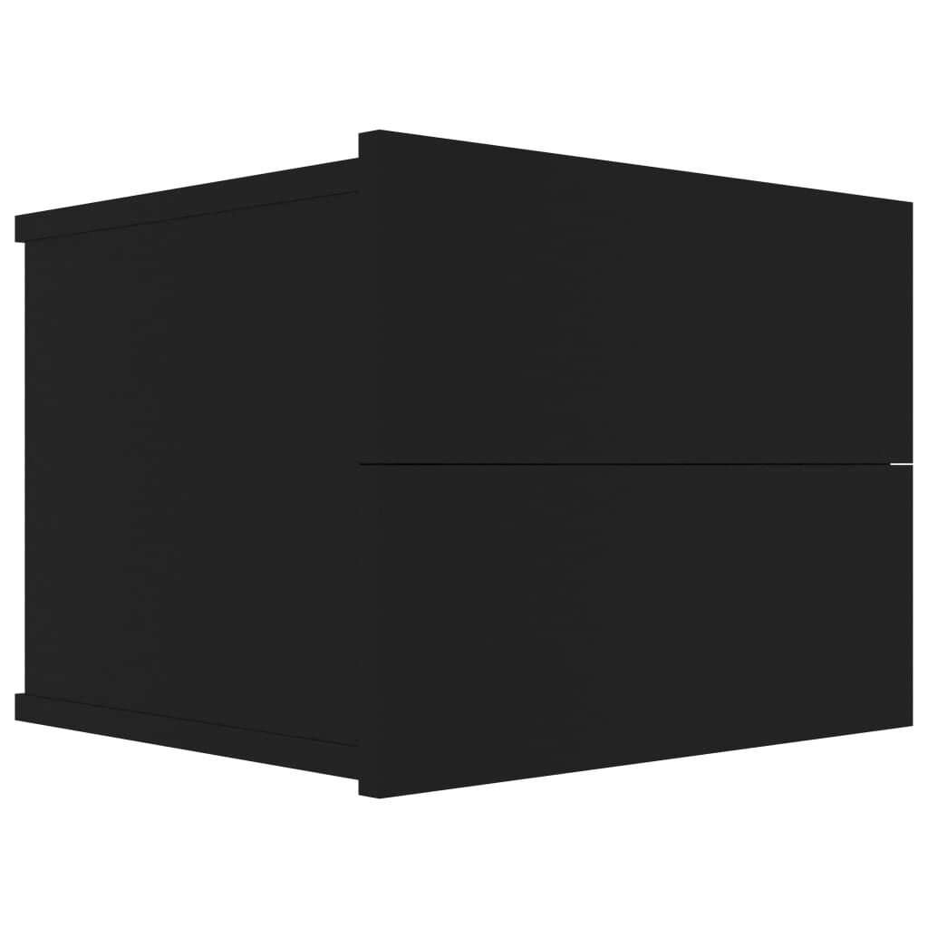 vidaXL Κομοδίνα 2 τεμ. Μαύρα 40 x 30 x 30 εκ. από Επεξ. Ξύλο