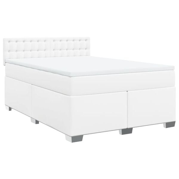 vidaXL &Kappa;&rho;&epsilon;&beta;ά&tau;&iota; Boxspring &mu;&epsilon; &Sigma;&tau;&rho;ώ&mu;&alpha; &Lambda;&epsilon;&upsilon;&kappa;ό 140x200&epsilon;&kappa;.&alpha;&pi;ό &Sigma;&upsilon;&nu;&theta;&epsilon;&tau;&iota;&kappa;ό &Delta;έ&rho;&mu;&alpha;
