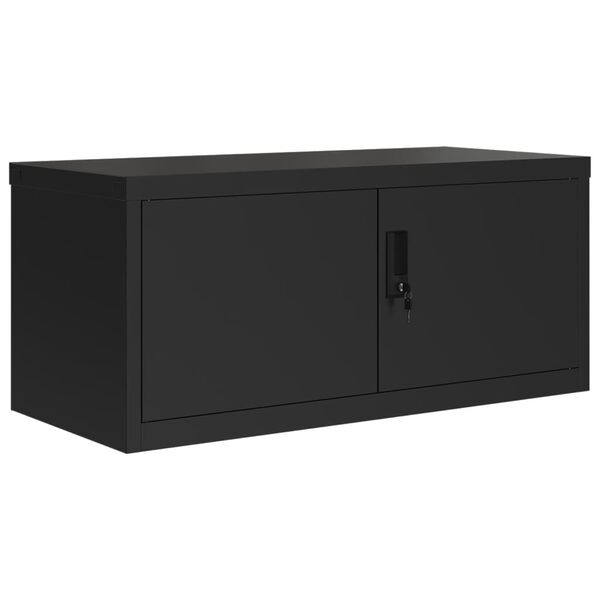vidaXL Αρχειοθήκη Μαύρη 90 x 40 x 130 εκ. Ατσάλινη