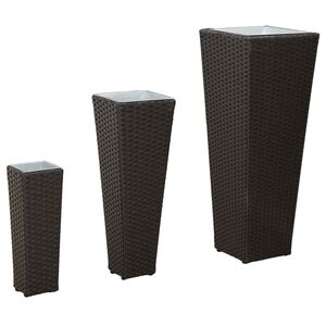 vidaXL &Sigma;&epsilon;&tau; &Upsilon;&pi;&alpha;ί&theta;&rho;&iota;&alpha;&sigmaf; &Chi;&rho;ή&sigma;&eta;&sigmaf; 3 &tau;&mu;&chi;. &Mu;&alpha;ύ&rho;&omicron; 30 x 30 x 80 cm &Mu;έ&tau;&alpha;&lambda;&lambda;&omicron;