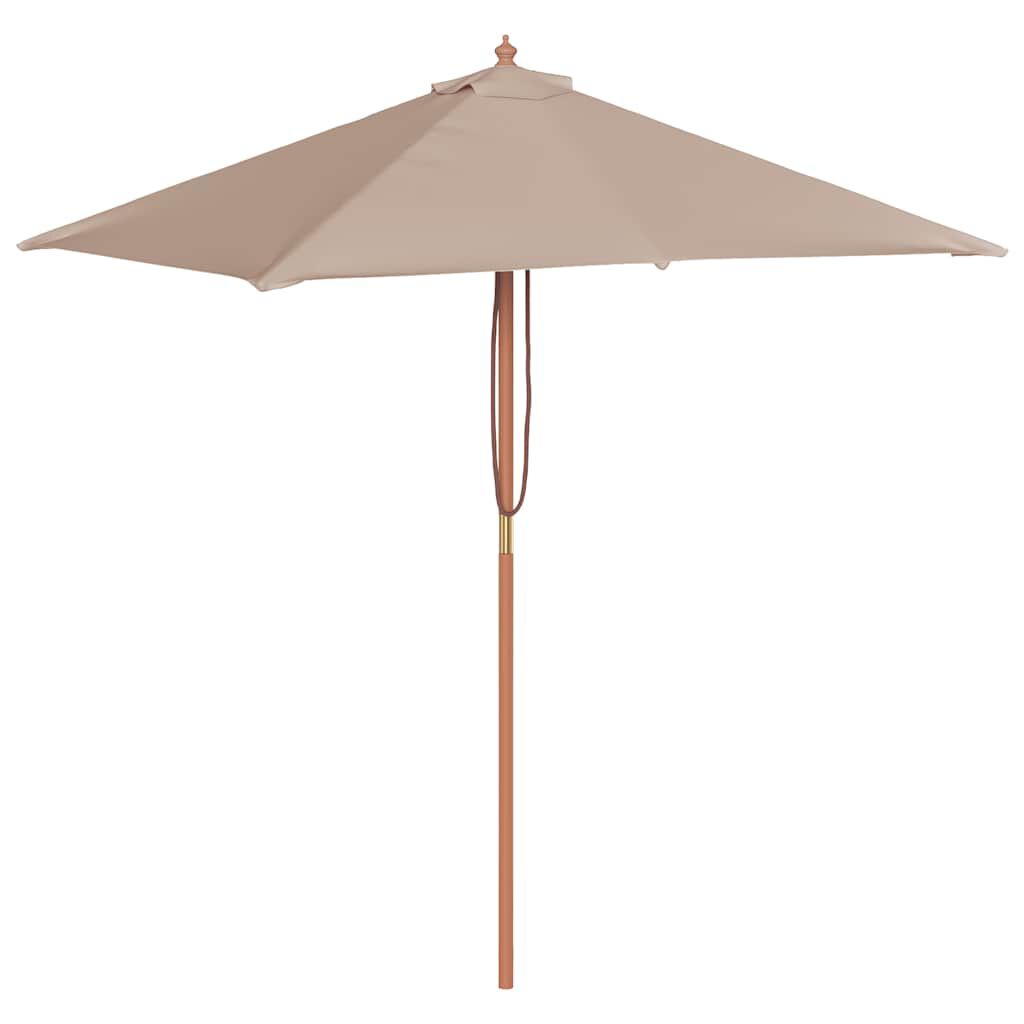 vidaXL Ομπρέλα Κήπου Χρώμα Taupe 150 x 200 εκ. με Ξύλινο Ιστό