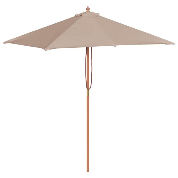 vidaXL Ομπρέλα Κήπου Χρώμα Taupe 150 x 200 εκ. με Ξύλινο Ιστό