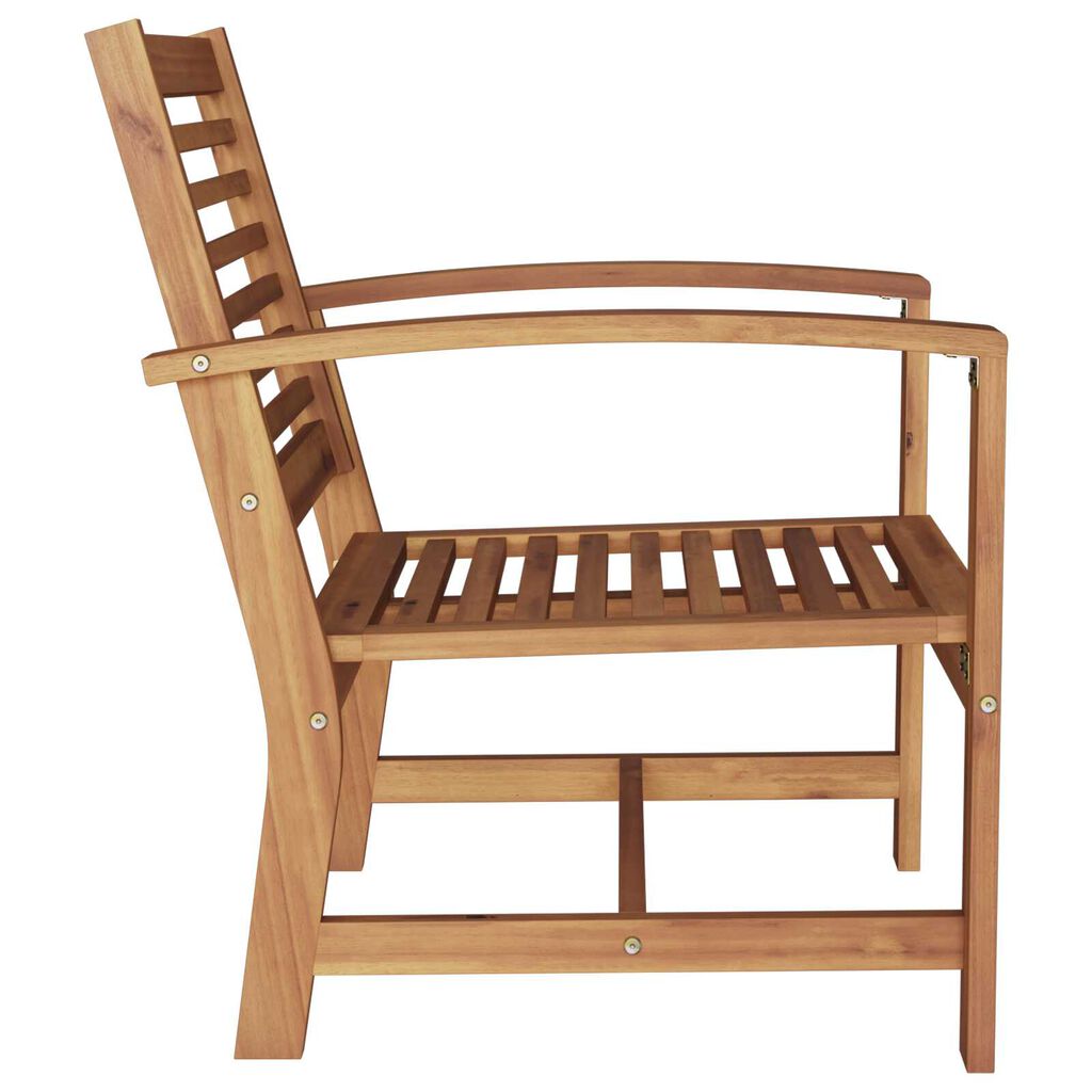 vidaXL Καρέκλες Κήπου 2 pcs Καστανό 60 x 65 x 76.5 εκ Μασίφ ξύλο teak