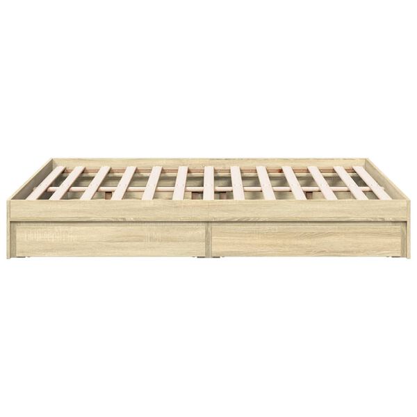 vidaXL Πλαίσιο Κρεβατιού με συρτάρια Sonoma Δρυς 120x190εκ. Επεξ. Ξύλο