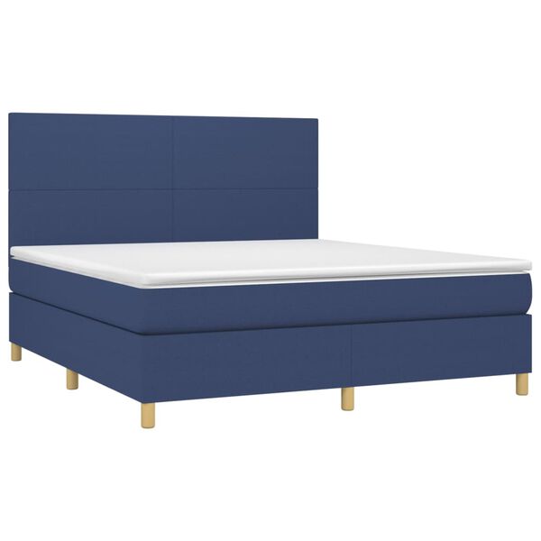 vidaXL &Kappa;&rho;&epsilon;&beta;ά&tau;&iota; Boxspring &mu;&epsilon; &Sigma;&tau;&rho;ώ&mu;&alpha; & LED &Mu;&pi;&lambda;&epsilon; 180x200 &epsilon;&kappa;. &Upsilon;&phi;&alpha;&sigma;&mu;ά&tau;&iota;&nu;&omicron;