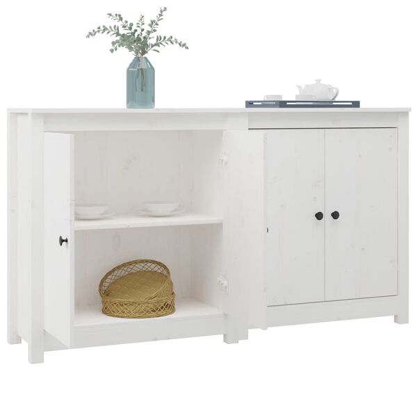 vidaXL Ντουλάπια 2 τεμ. Λευκά 70 x 35 x 80 εκ. από Μασίφ Ξύλο Πεύκου
