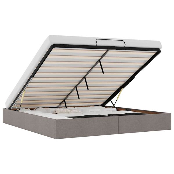 vidaXL &Omicron;&theta;&omega;&mu;&alpha;&nu;&iota;&kappa;ό &pi;&lambda;&alpha;ί&sigma;&iota;&omicron; &kappa;&rho;&epsilon;&beta;&alpha;&tau;&iota;&omicron;ύ &chi;&omega;&rho;ί&sigmaf; &sigma;&tau;&rho;ώ&mu;&alpha; Taupe 200x200cm Ύ&phi;&alpha;&sigma;&mu;&alpha;