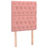 vidaXL Κρεβάτι Boxspring με Στρώμα Ροζ 80 x 200 εκ. Βελούδινο