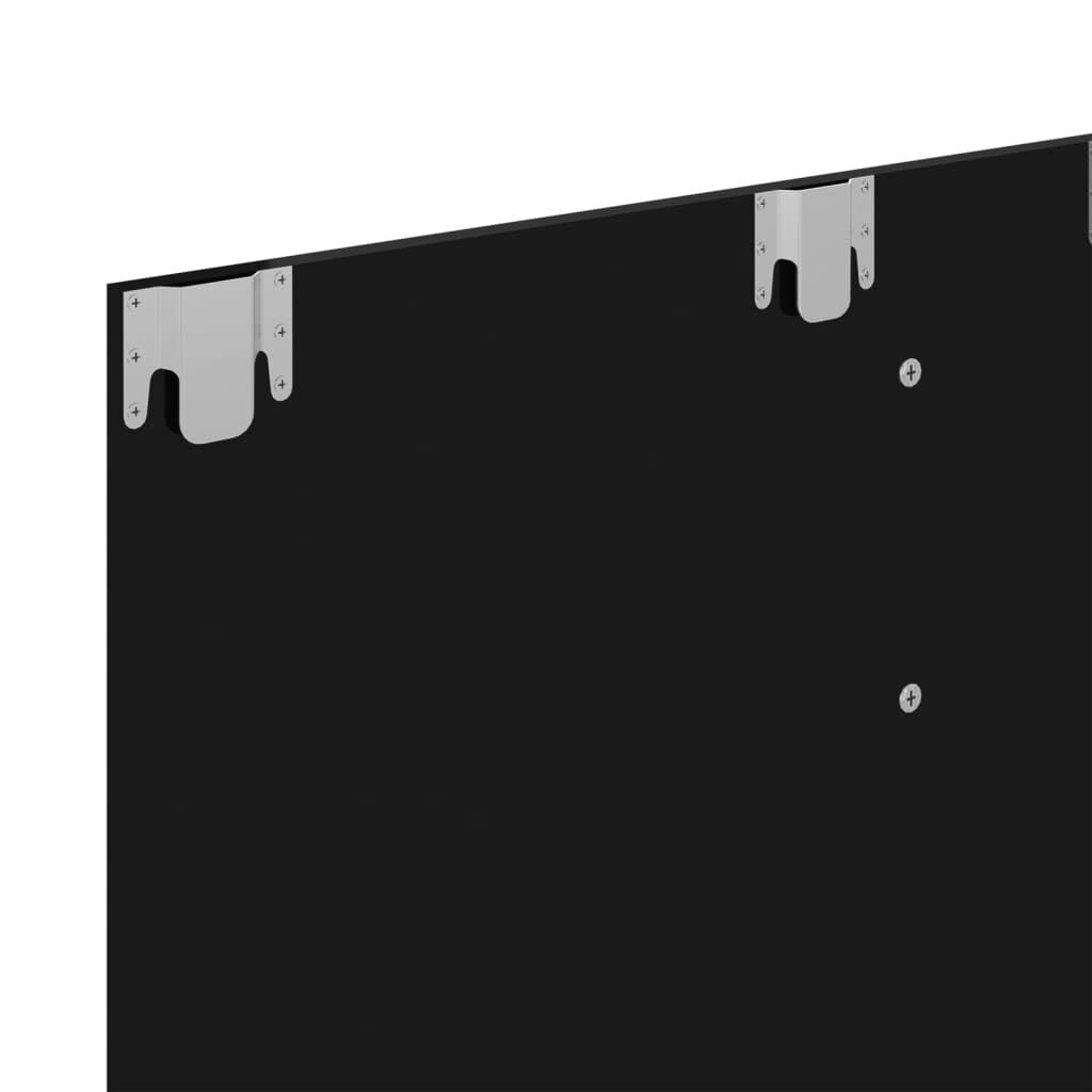 vidaXL Έπιπλο Τηλεόρασης Τοίχου Γυαλ. Μαύρο 120x23,5x90εκ. Μοριοσανίδα