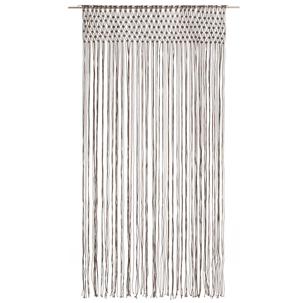 vidaXL Κουρτίνα Μακραμέ Taupe 140 x 240 εκ. Βαμβακερή