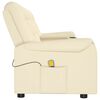 vidaXL Πολυθρόνα Μασάζ Τετραθέσια με Ποτηροθήκη Ανακλινόμενη Κρεμ