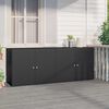 vidaXL Ντουλάπι Αποθήκευσης Κήπου Μαύρο 198 x 55,5 x 80 εκ. από Συνθετικό Ρατάν