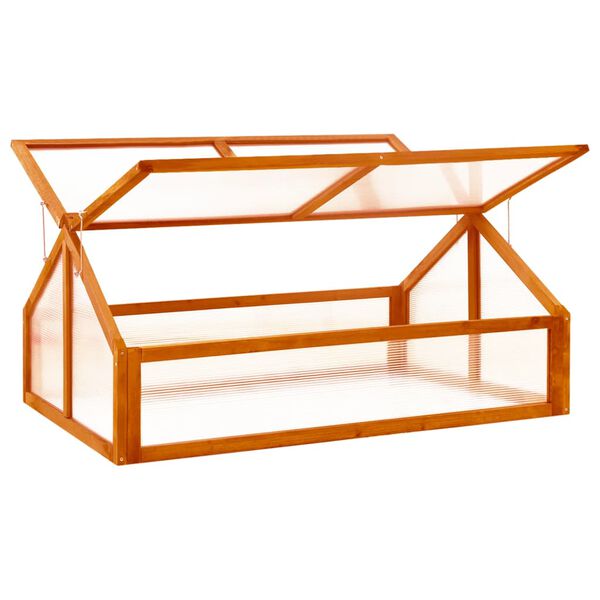 vidaXL Θερμοκήπιο Καφέ 114 x 80 x 50 εκ. από Ξύλο Ελάτης