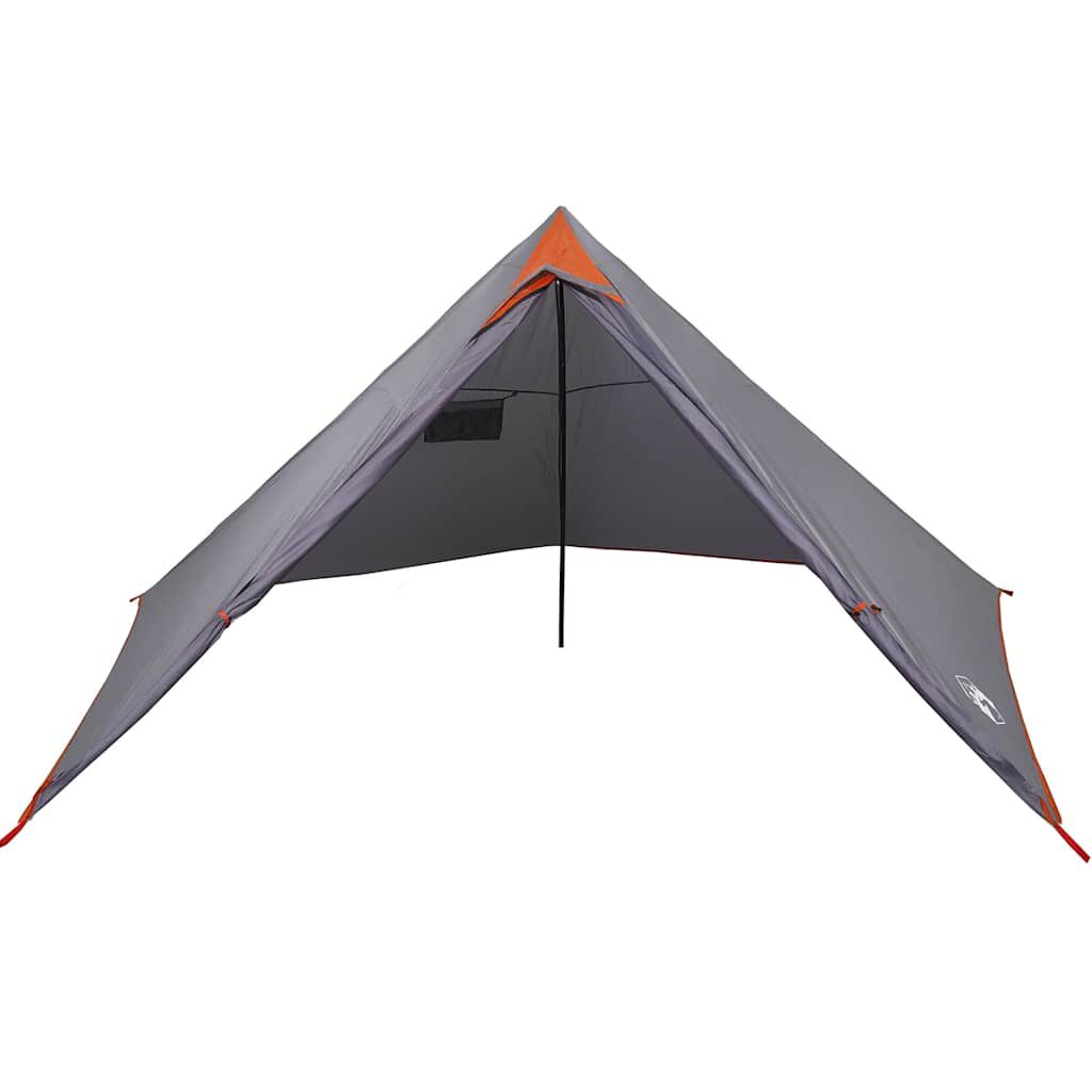 vidaXL Σκηνή Κάμπινγκ Tipi 7 Ατόμων Αδιάβροχη Γκρι/Πορτοκαλί