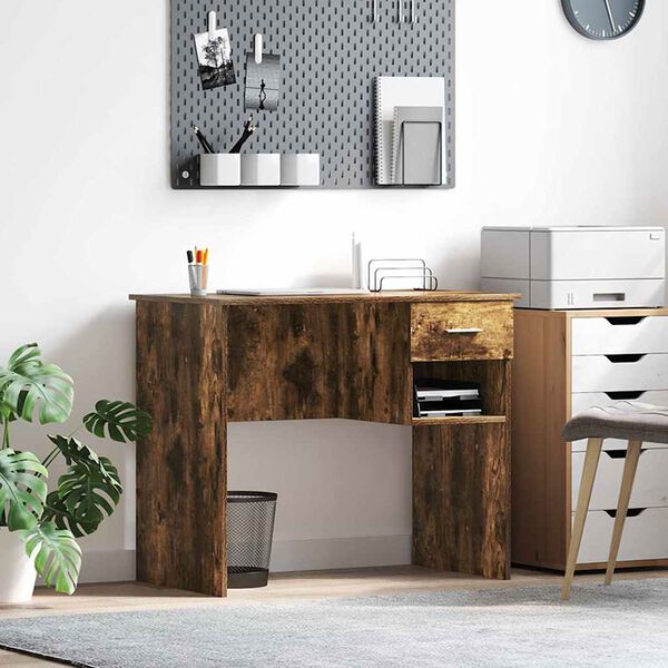 vidaXL Γραφείο Καπνιστή δρυς 90 x 49.5 x 75 εκ. Επεξεργασμένο ξύλο