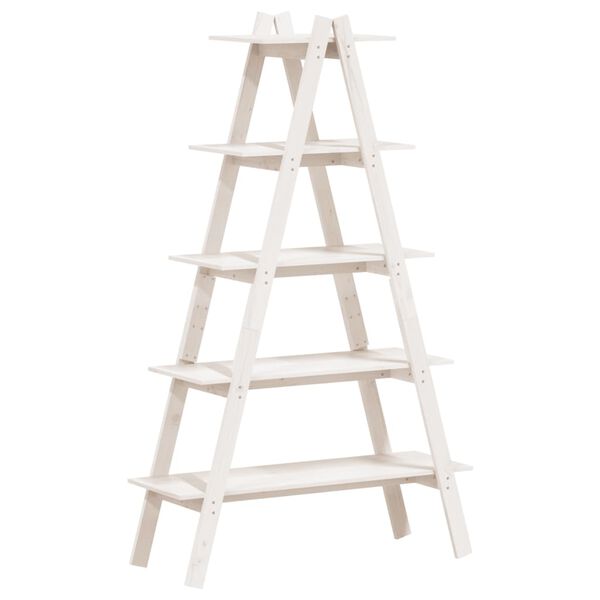 vidaXL Ραφιέρα 5 Επιπέδων Σχήμα Α 110x40x180,5 εκ. Μασίφ Ξύλο Πεύκου