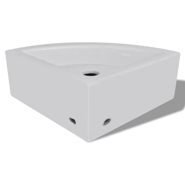 vidaXL Νιπτήρας με Οπή Υπερχείλισης Λευκός 45 x 32 x 12,5 εκ.