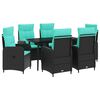 vidaXL &Sigma;&epsilon;&tau; &Tau;&rho;&alpha;&pi;έ&zeta;&iota; &Kappa;&alpha;&nu;&alpha;&pi;έ 7 pcs PE &Rho;&alpha;&tau;ά&nu; &kappa;&alpha;&iota; &Alpha;&tau;&sigma;ά&lambda;&iota; &mu;&epsilon; &Sigma;&kappa;ό&nu;&eta;