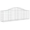 vidaXL Συρματοκιβώτια Τοξωτά 4 τεμ. 200x30x60/80 εκ. Γαλβαν. Ατσάλι