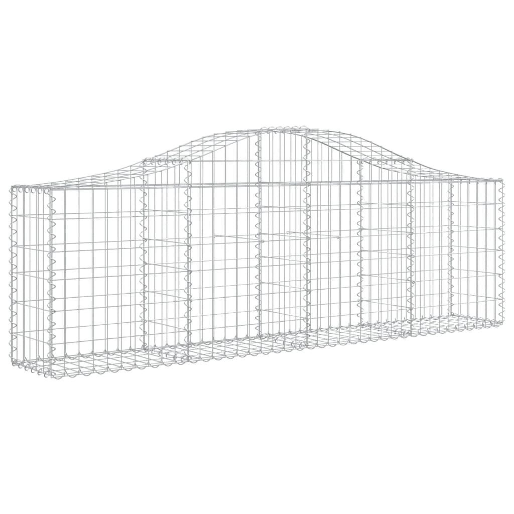 vidaXL Συρματοκιβώτια Τοξωτά 4 τεμ. 200x30x60/80 εκ. Γαλβαν. Ατσάλι