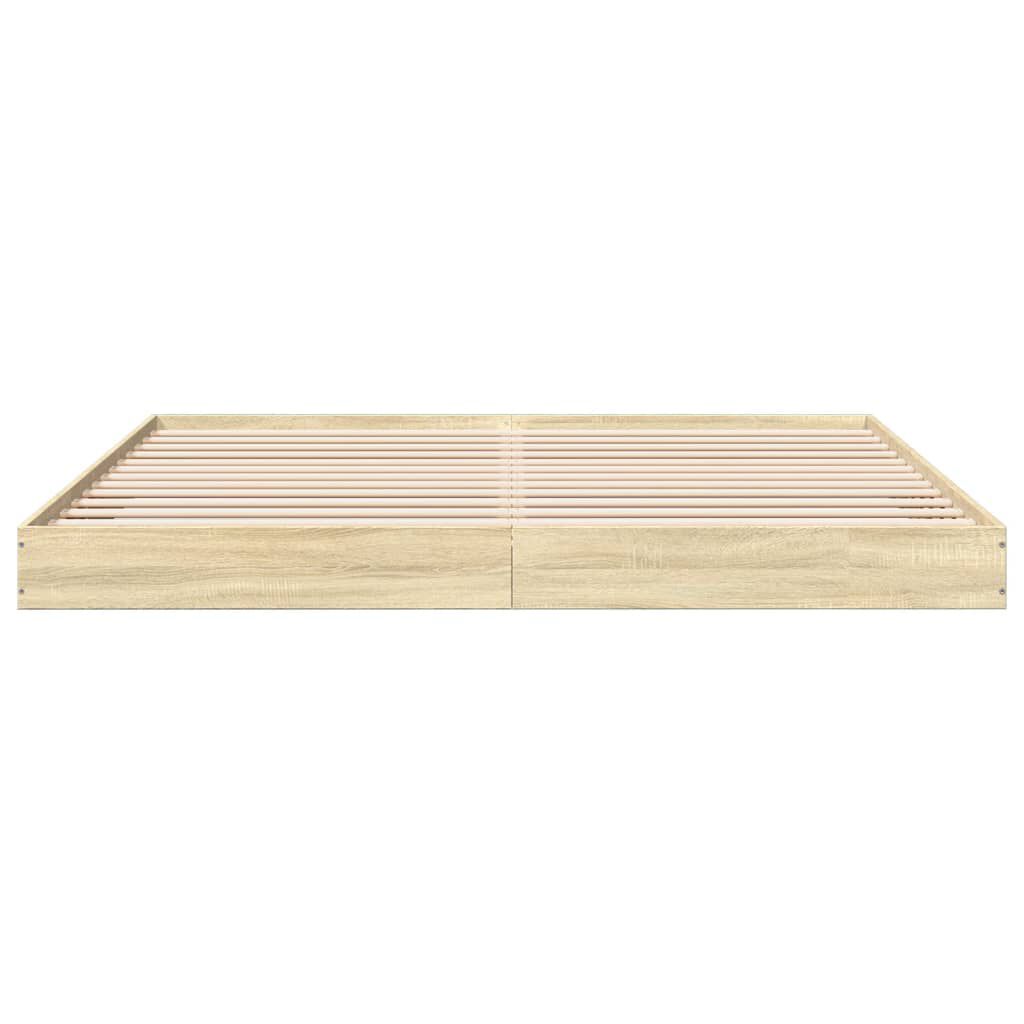 vidaXL Πλαίσιο Κρεβατιού Χωρ. Στρώμα Sonoma Δρυς 200x200 εκ. Επ. Ξύλο