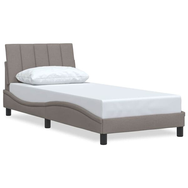 vidaXL Σκελετός Κρεβατιού Χωρίς Στρώμα Taupe 80x200 εκ. Υφασμάτινο