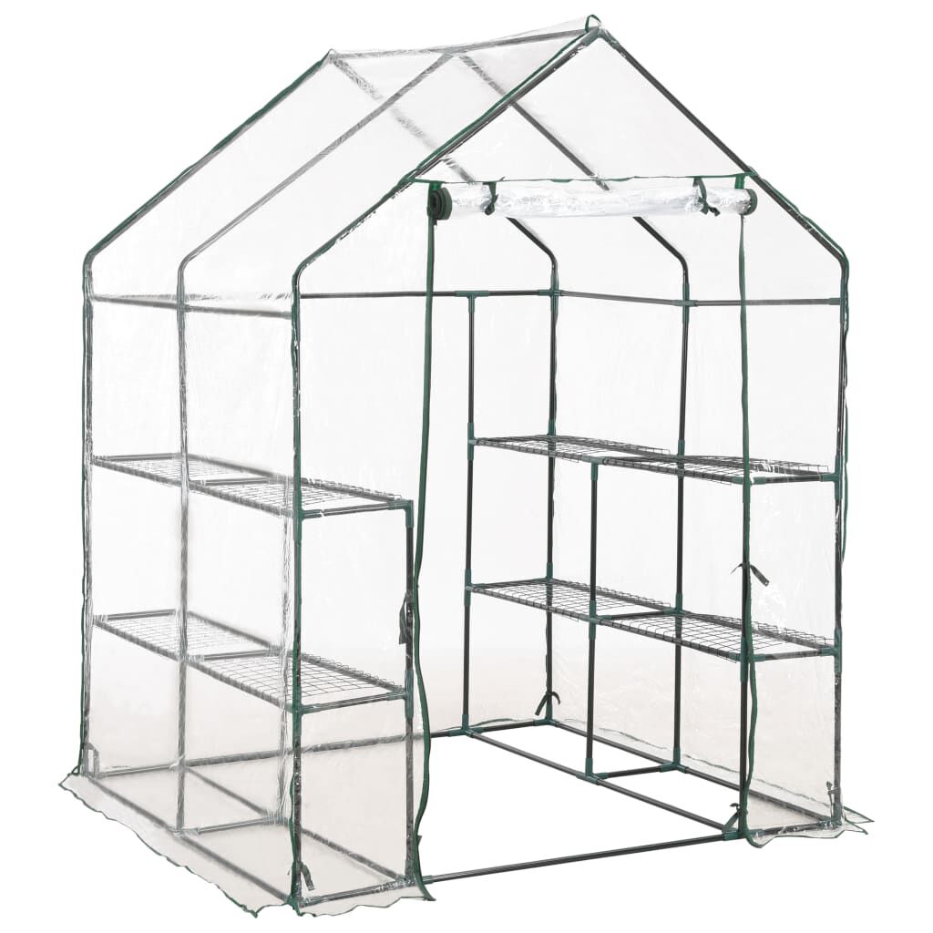vidaXL Θερμοκήπιο με 8 Ράφια 143 x 143 x 195 εκ.