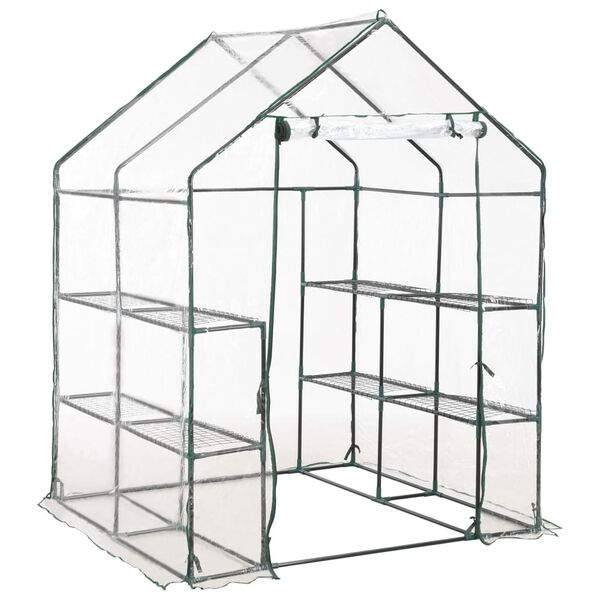 vidaXL Θερμοκήπιο με 8 Ράφια 143 x 143 x 195 εκ.