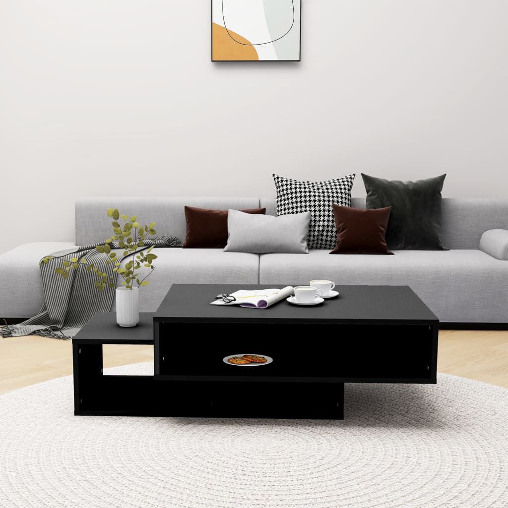 vidaXL Τραπεζάκι Σαλονιού Μαύρο 105 x 55 x 32 εκ. από Επεξ. Ξύλο