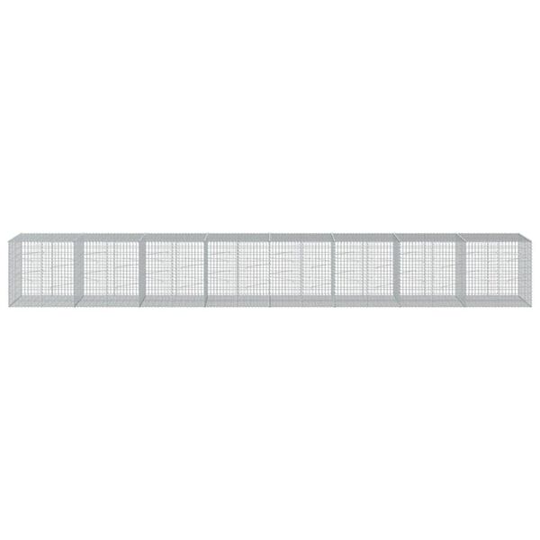 vidaXL Συρματοκιβώτιο με Κάλυμμα 800x100x100εκ από Γαλβανισμένο Χάλυβα