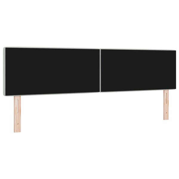 vidaXL Βελούδινο Κεφαλάρι Argyle Ανοιχτό γκρι 180 cm Βελούδο