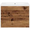 vidaXL Ντουλάπι με Ενσωματωμένο Νιπτήρα Παλιό Ξύλο