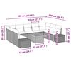 vidaXL Σετ Καναπέ Κήπου 10 pcs μπεζ και ανοιχτό γκρι