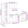 vidaXL Σετ Ντουλαπιών Κουζίνας 7 Τεμαχίων "Lyon" από Τεχνητό Ξύλο Sonoma Δρυς