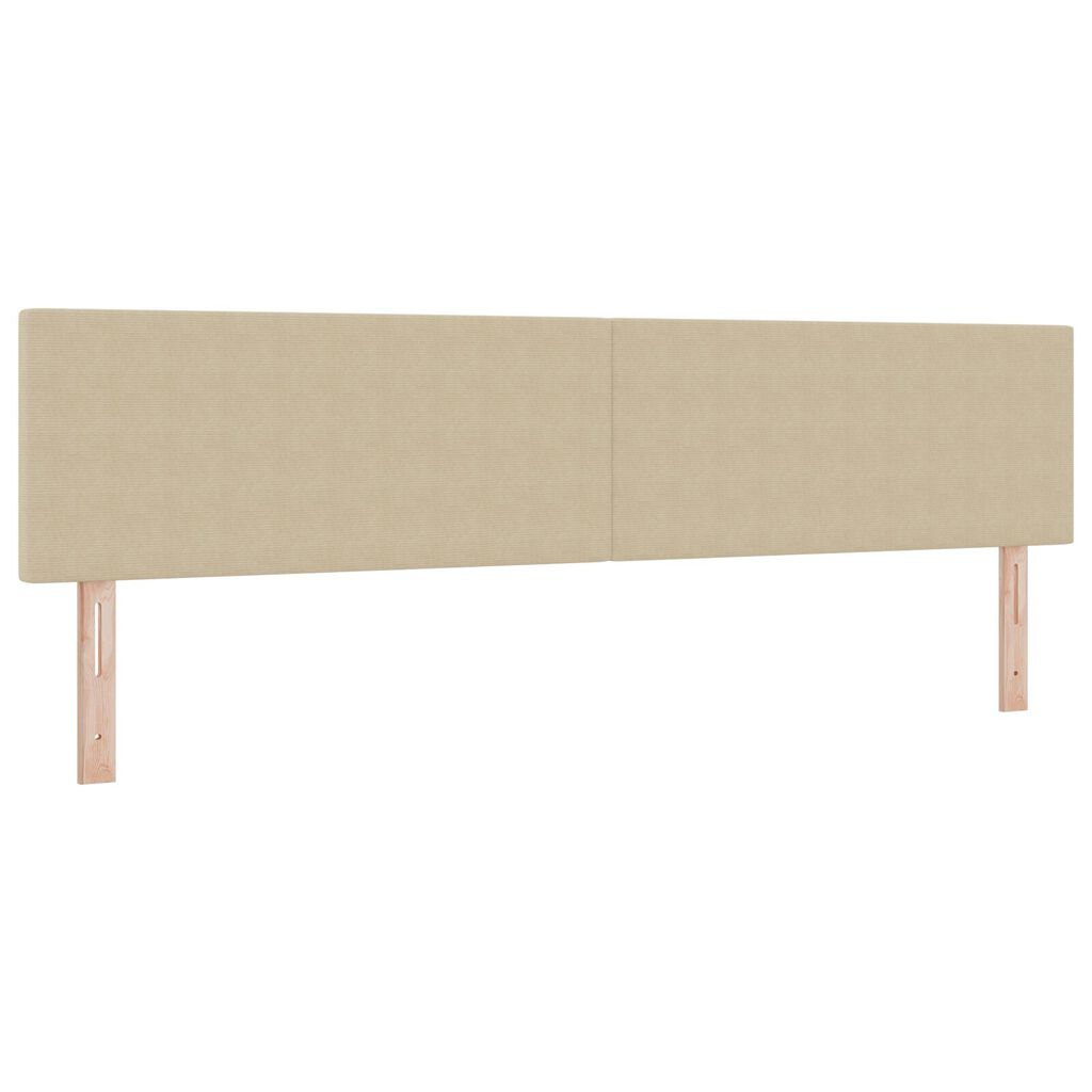vidaXL Κρεβάτι Box Spring με Στρώμα & LED Φως Πράσινο Γκρι 200x200 cm από Ύφασμα Κόρντουροϊ