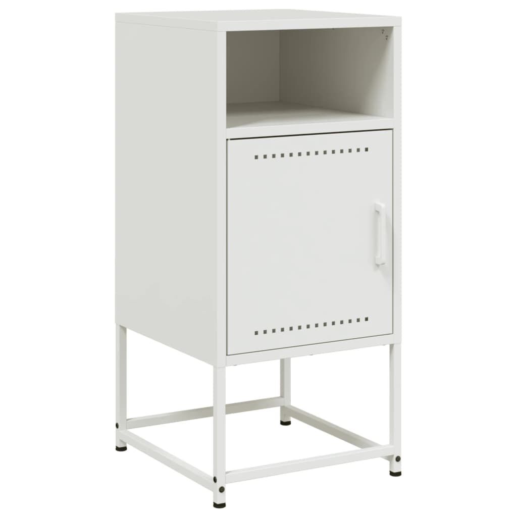 vidaXL Κομοδίνο Λευκό 36 x 39 x 78 εκ. από Χάλυβα