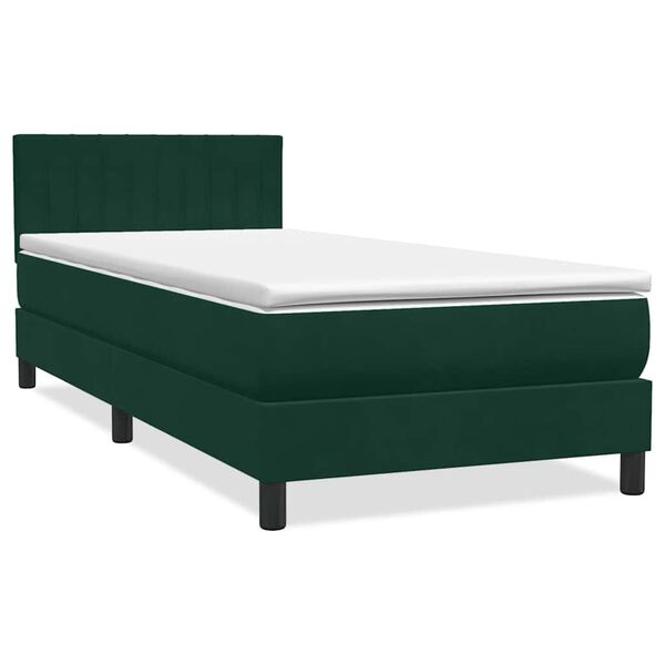 vidaXL &Kappa;&rho;&epsilon;&beta;ά&tau;&iota; Boxspring &mu;&epsilon; &Sigma;&tau;&rho;ώ&mu;&alpha; & LED &sigma;&kappa;&omicron;ύ&rho;&omicron; &pi;&rho;ά&sigma;&iota;&nu;&omicron; 90x220 cm Velvet