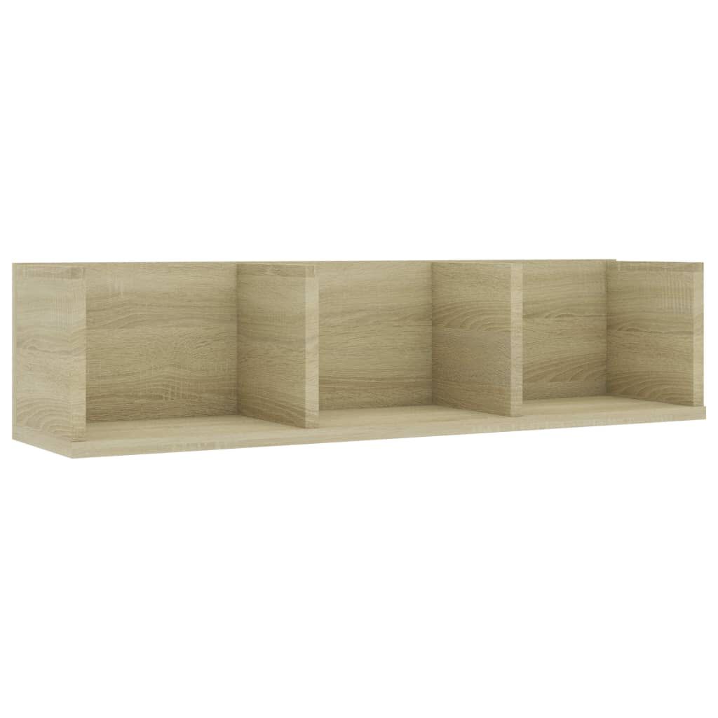 vidaXL Ράφι Τοίχου για CD Sonoma Δρυς 75 x 18 x 18 εκ. από Επεξ. Ξύλο