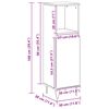 vidaXL Ντουλάπι μπάνιου Δρυς τεχνίτης 30x30x100 cm Κατασκευασμένο ξύλο