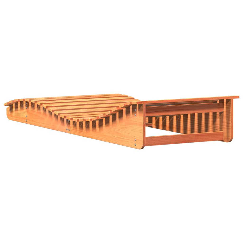 vidaXL Ξαπλώστρα Καφέ Κεριού 205x80x31,5 εκ. από Μασίφ Ξύλο Πεύκου