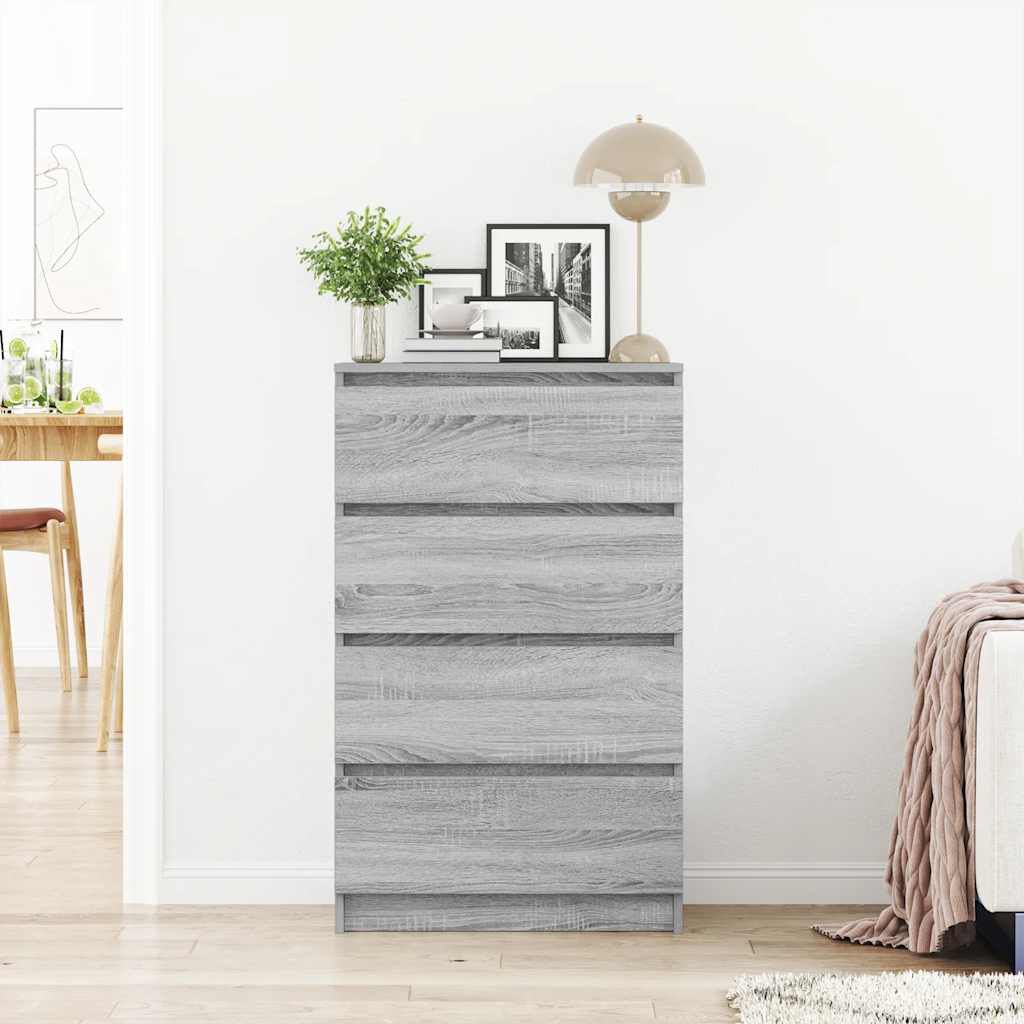 vidaXL Συρταριέρα Γκρι Sonoma 60x35x98,5 εκ. από Επεξεργασμένο Ξύλο
