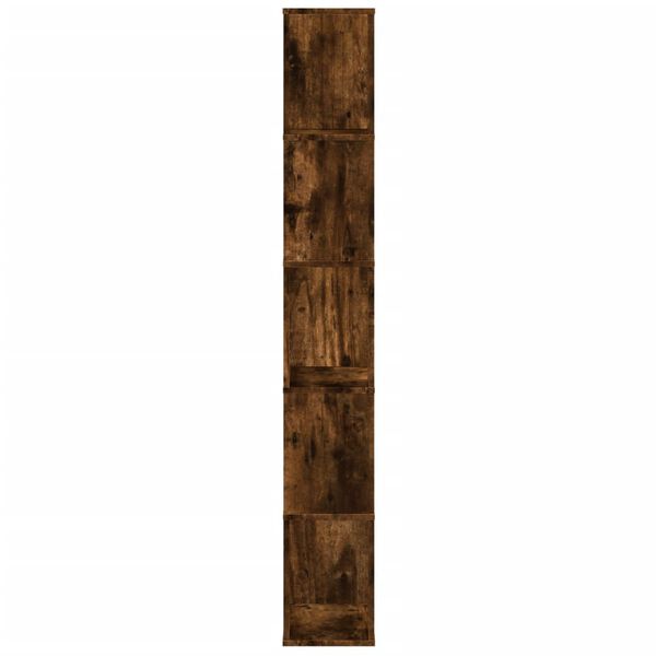 vidaXL Βιβλιοθήκη 5 Επιπέδων Καπνιστή Δρυς 45x23,5x162,5εκ. Επεξ. Ξύλο