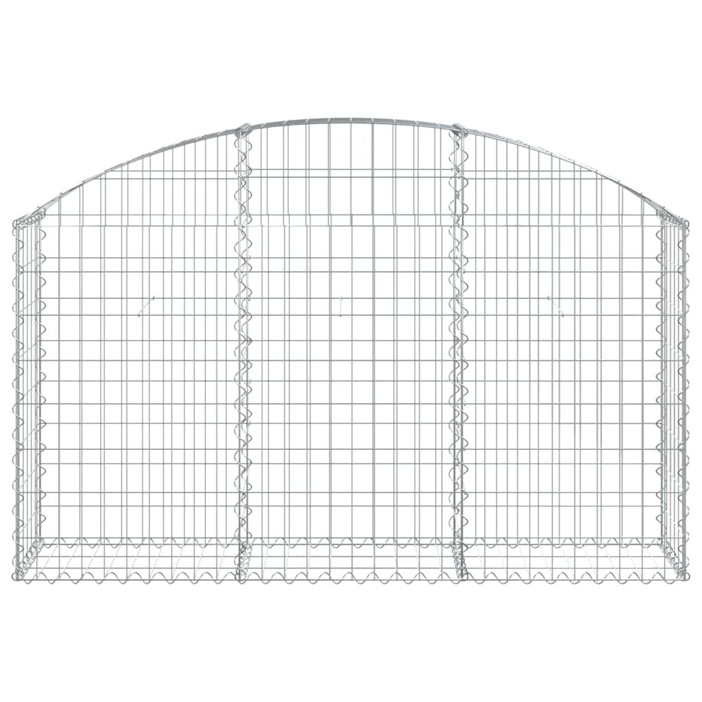 vidaXL Συρματοκιβώτιο Τοξωτό 150x30x80/100εκ. από Γαλβανισμένο Χάλυβα