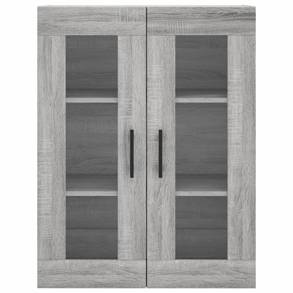 vidaXL Ντουλάπι Γκρι Sonoma 69,5 x 34 x 180 εκ. Επεξεργασμένο Ξύλο